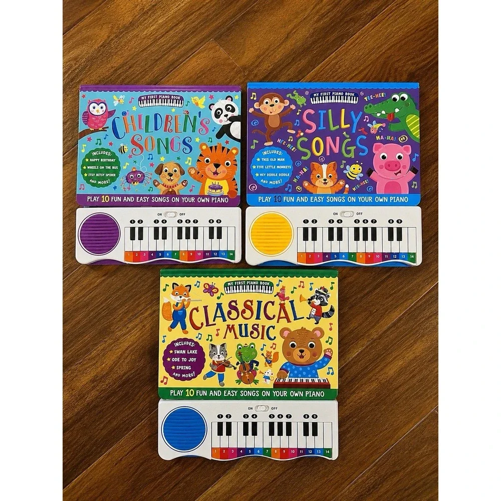 My First Piano Book Lot of 3 Children's Silly Songs Classical Music Sound Books